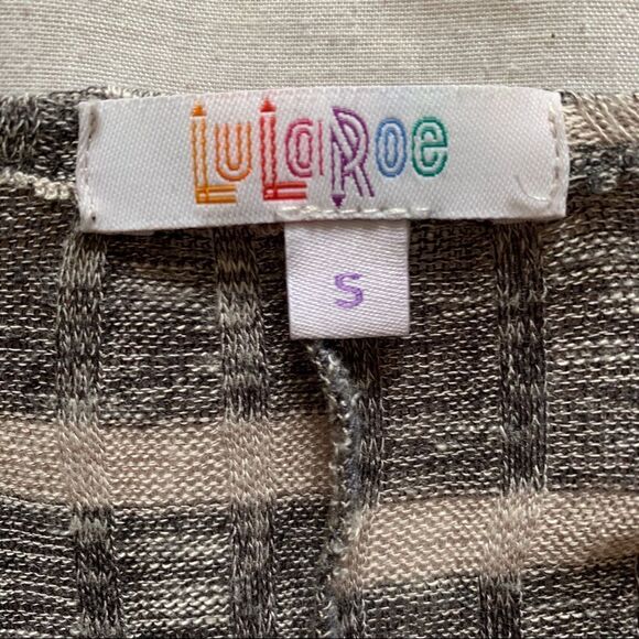 Lula Roe Gray and White Striped  Duster - Picture 4 of 5